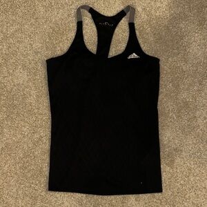 Adidas Women's Black and Gray Tank Top